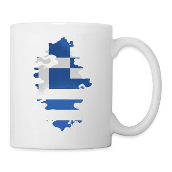 Grèce Drapeau Hellas Athènes Drapeau grec - Mug blanc - blanc - Droite