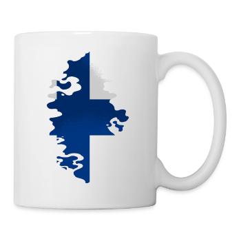 Finnland Flagge Suomi Finnische Fahne Used Look - Tasse - Weiß - Rechts