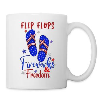 Flip Flops Fireworks Freedom - Mug - white - Right