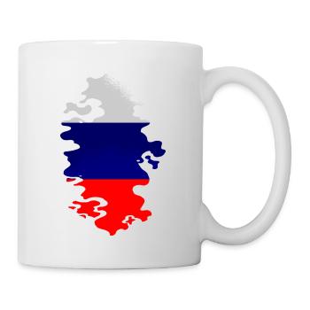 Russia Flag Vintage Russian Flag Used Look - Mug - white - Right
