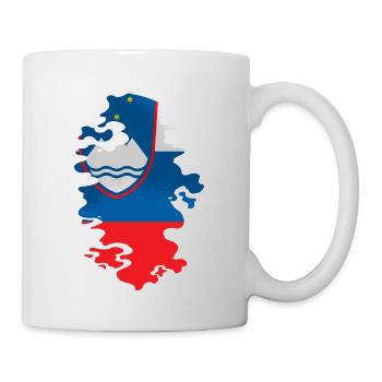 Slowenien Flagge Balkan Slowenische Fahne Vintage - Tasse - Weiß - Rechts