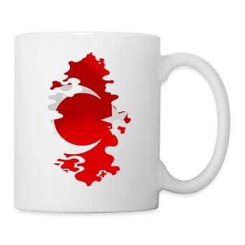 Drapeau de Turquie Utilisé Look Drapeau Turc Vintage - Mug blanc - blanc - Droite