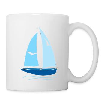 Sailboat Seagulls,Gift,fashion,cool,trend,style, - Mug - white - Right