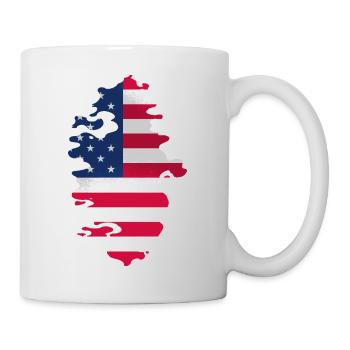 USA Flagge Amerika Fahne Stars & Stripes Patriot - Tasse - Weiß - Rechts