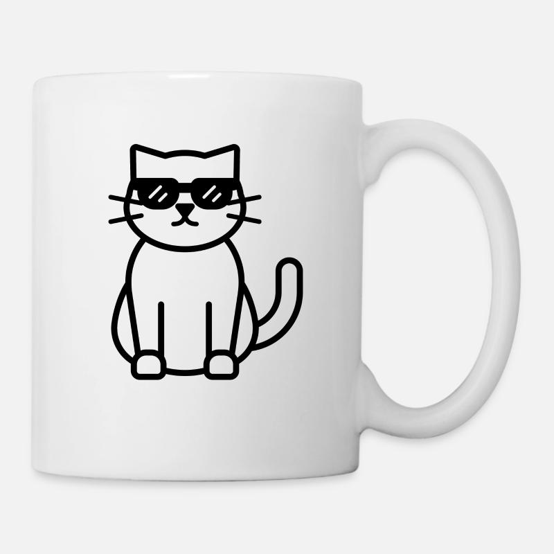 Coole Katze - Tasse - Weiß