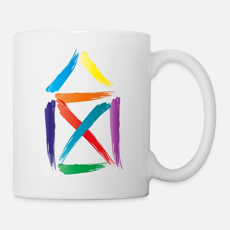 buntes haus - Tasse - Weiß