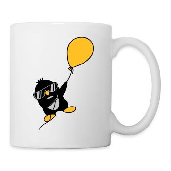 Le pingouin ballon s’envole - Mug blanc - blanc - Droite