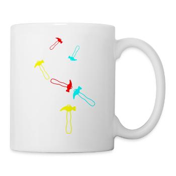 Symbole du marteau - Mug blanc - blanc - Droite