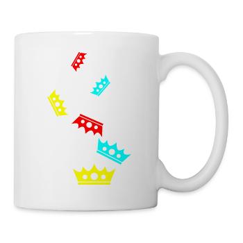 Krone Silhouette icon - Tasse - Weiß - Rechts