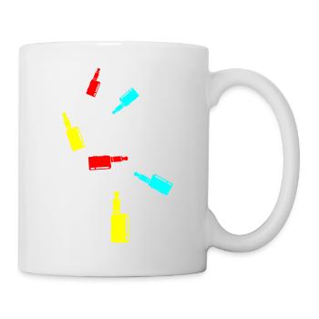 Silhouette de cigarette électronique - Mug blanc - blanc - Droite