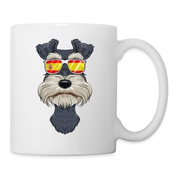 Miniature Schnauzer I Spain Sunglasses I Spanish - Tasse - Weiß - Rechts