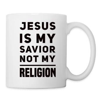 Jesus Is My Savior Not My Religion - Mug - white - Right
