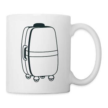 Großer Rollkoffer - Tasse - Weiß - Rechts