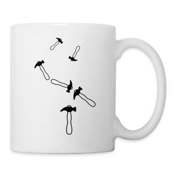 Symbole du marteau - Mug blanc - blanc - Droite