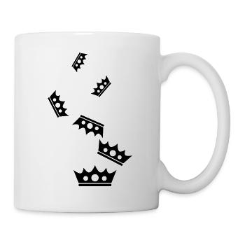 Krone Silhouette icon - Tasse - Weiß - Rechts