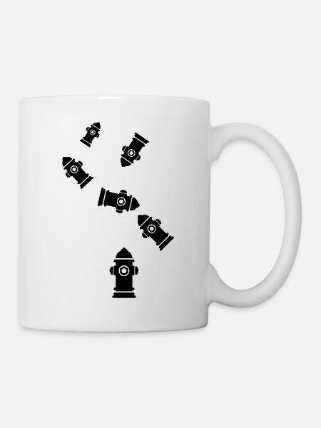 Hydrant Icon - Tasse - Weiß