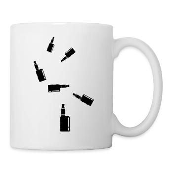 Silhouette de cigarette électronique - Mug blanc - blanc - Droite