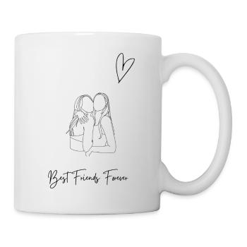 Best Friends Forever (BFF), Beste Freundinnen - Tasse - Weiß - Rechts