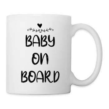 Baby On Board Herz - Tasse - Weiß - Rechts
