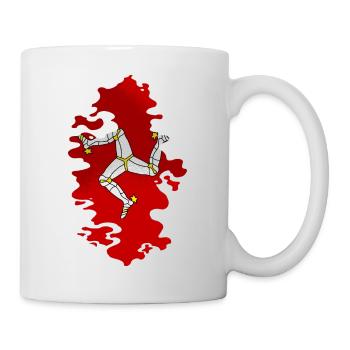 Isle of Man Flagge Triskele Flag of Isle of Man - Mug - white - Right