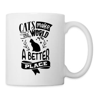 MEILLEUR ENDROIT AU MONDE POUR LES CHATS MIGNON MOTIF DE DICTON DRÔLE - Mug blanc - blanc - Droite