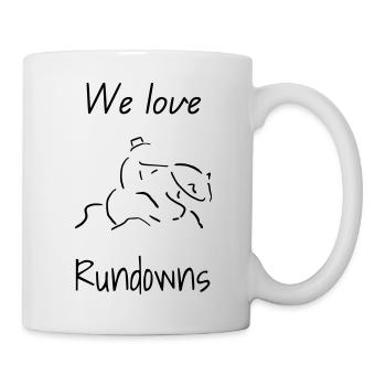 We love Rundowns - Tasse - Weiß - Rechts