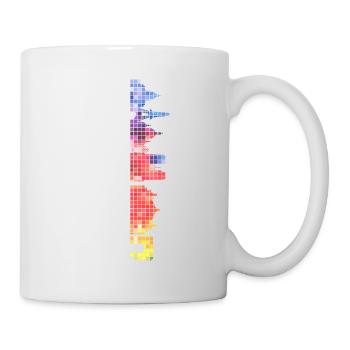Paris France City Skyline Pixel Coloré - Mug blanc - blanc - Droite