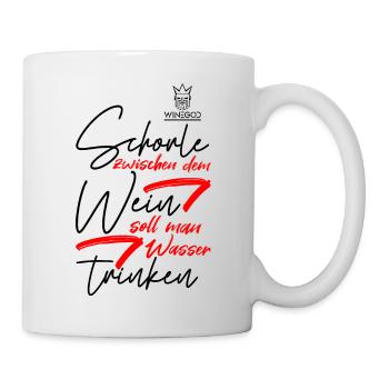 Winegod lustiger Schorle Spruch - Tasse - Weiß - Rechts
