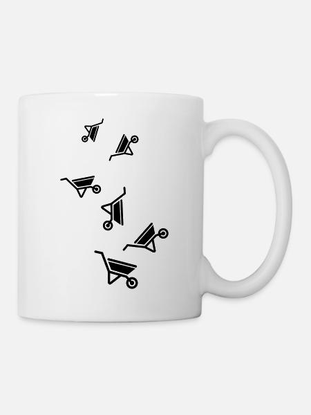 Symbole de brouette - Mug blanc - blanc