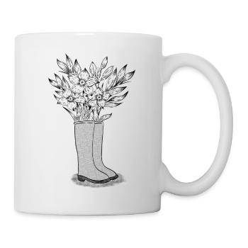 Illustration Flower Boots - Mug - white - Right