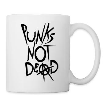 punks not dead Zitat - Tasse - Weiß - Rechts