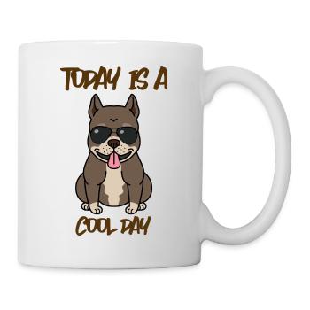 Aujourd’hui, c’est un chien de jour cool - Mug blanc - blanc - Droite