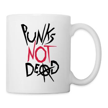 punks not dead Zitat - Tasse - Weiß - Rechts