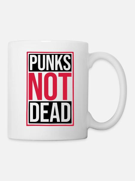 punks not dead quote - Mug - white
