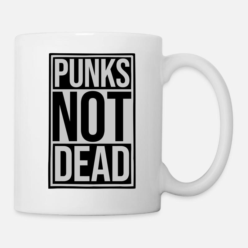 punks not dead quote - Mug - white