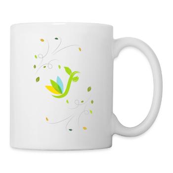 Pluie de fleurs - Mug blanc - blanc - Droite