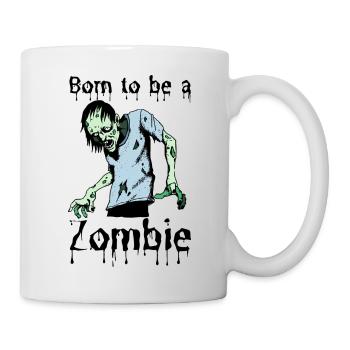 Né pour être un zombie je cadeau - Mug blanc - blanc - Droite