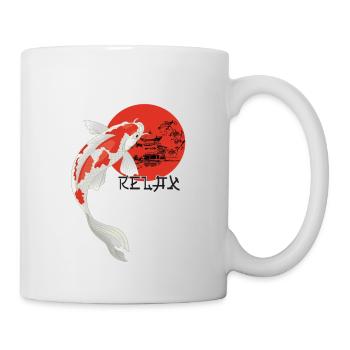 Détendez-vous Koi Carp Japan Garden Pond Showa - Mug blanc - blanc - Droite