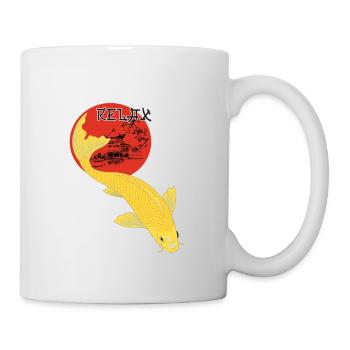 Relax Koi Karpfen Japan Gartenteich Showa - Tasse - Weiß - Rechts