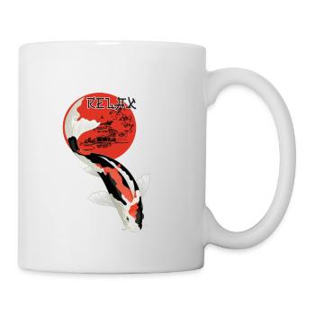 Relax Koi Karpfen Japan Gartenteich Showa - Tasse - Weiß - Rechts