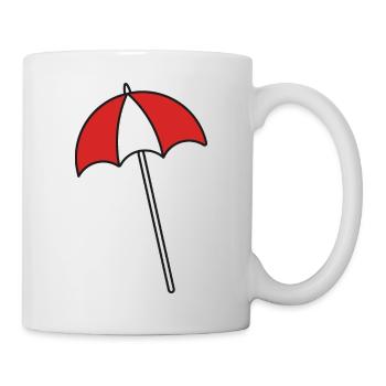 Sonnenschirm Sommer Verreisen - Tasse - Weiß - Rechts