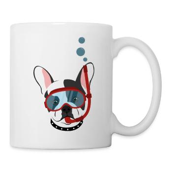 French Bulldog with Diving Goggles - Mug - white - Right