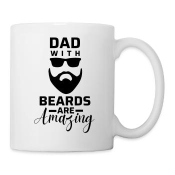 Papa avec des barbes sont incroyables. - Mug blanc - blanc - Droite