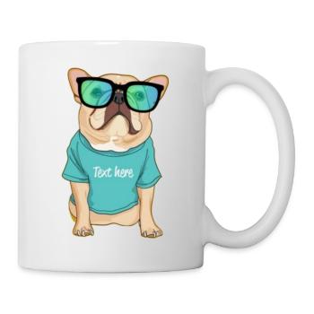 Cariturist dog - Mug - white - Right