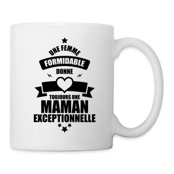 une femme formidable donne une maman - Mug blanc - blanc - Droite
