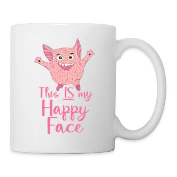 Angry face face cartoon happy face cartoon - Mug - white - Right