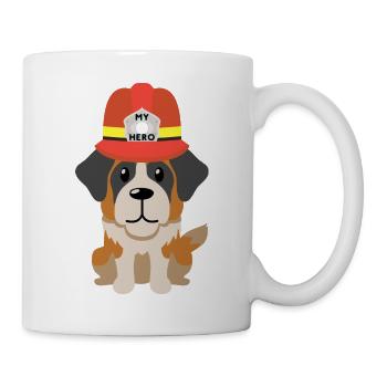 Firefighter Dog My Hero - Mug - white - Right