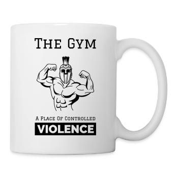 Le gymnase, un lieu de violence contrôlée (lumière) - Mug blanc - blanc - Droite
