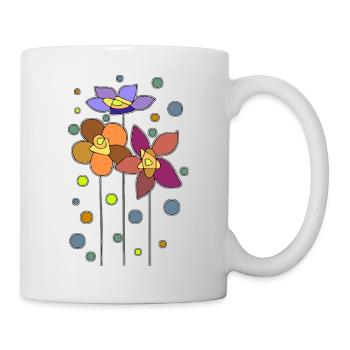 Fleur - Mug blanc - blanc - Droite