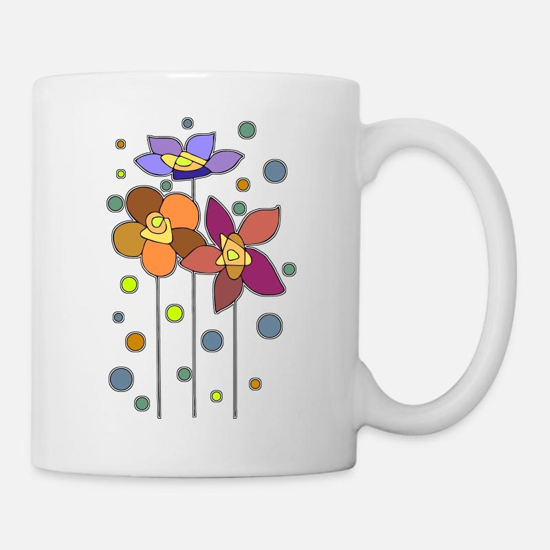 Blumen - Tasse - Weiß
